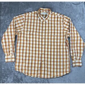 Michael‎ Ryan Shirt Men's XL Western Aztec Southwest Pearl Snap Plaid